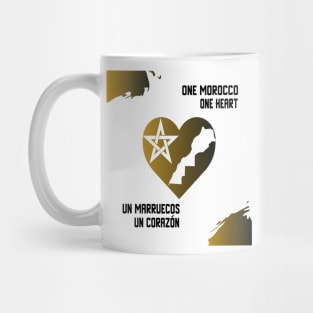 one morocco one heart Proud Morocco Flag Gift Moroccan Lovers For Men's Women's Mug